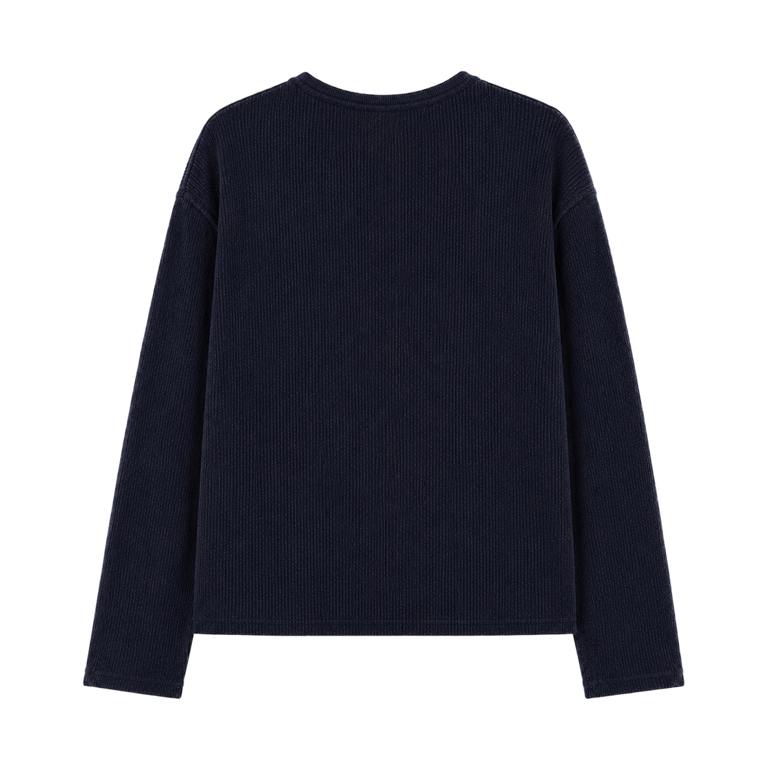 지크립 링 스냅 라운드 넥 세미 크롭 니트 가디건 네이비(GCLIP Ring Snap Round Neck Semi-Crop Knit Cardigan Navy) - 3