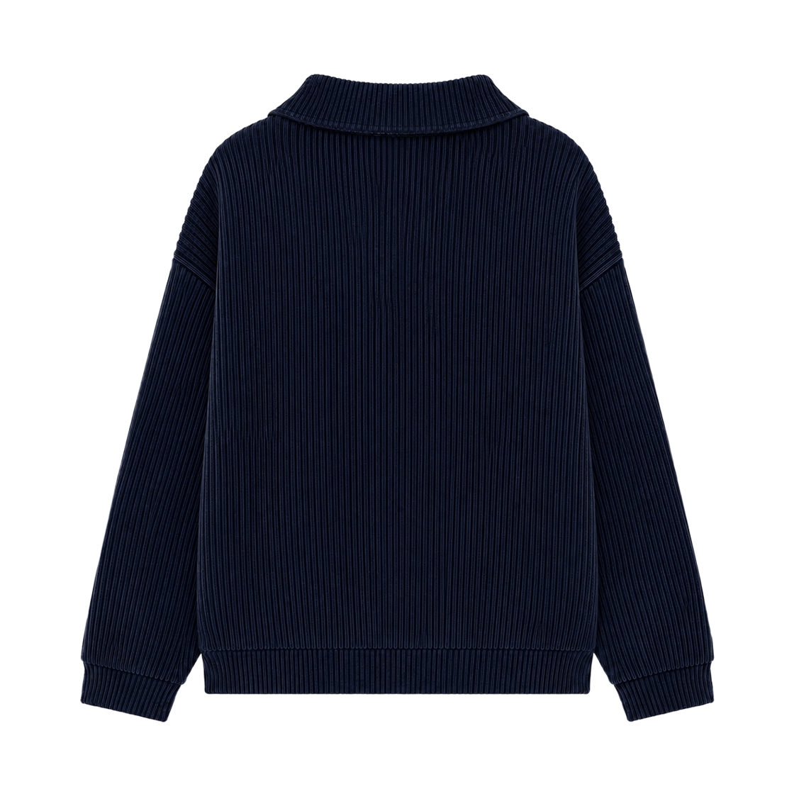 지크립 레귤러 핏 반 집업 카라넥 맨투맨 티셔츠 네이비(GCLIP Regular Fit Half-Zip Collared Sweatshirt Navy) - 3
