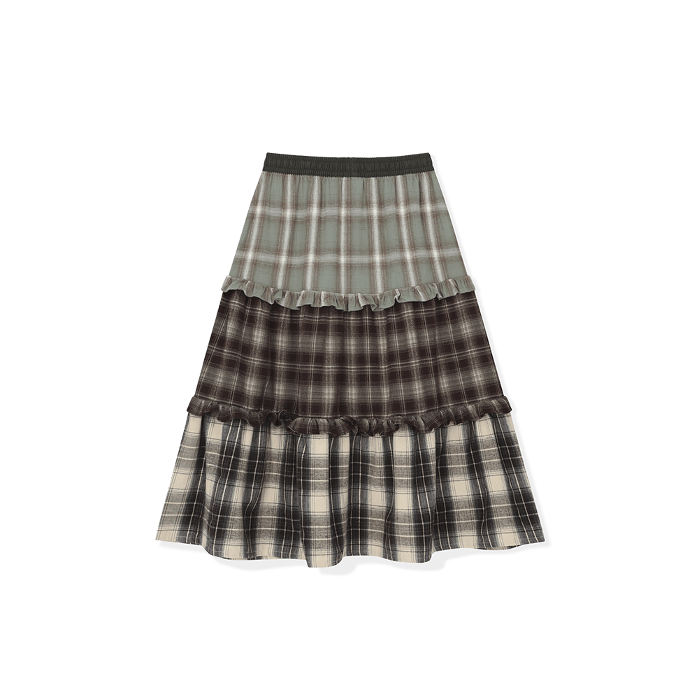 [5% 적립] 썬러브투어 우먼스 프릴 플란넬 롱 스커트 그린([5% 적립] sunlovetour W Frill Flannel Long Skirt Green) - 2