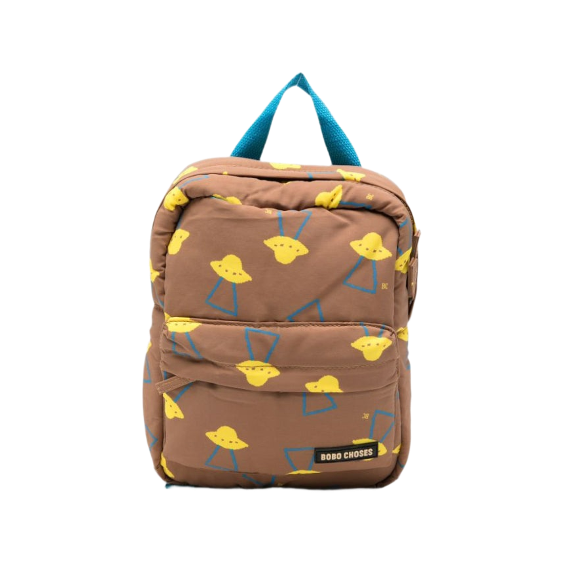 226AH043 (Kids) Bobo Choses Pixel Abduction All Over Backpack Brown