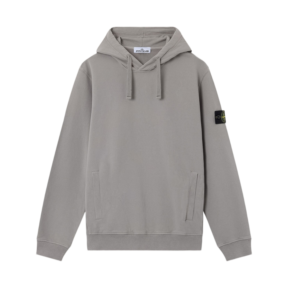 L2S1561000-48S0A20-V0060 Stone Island 6100048 Brushed Organic Cotton Fleece Regular-Fit Hooded Sweatshirt with Thumbhole Cuffs Grey - 26FW