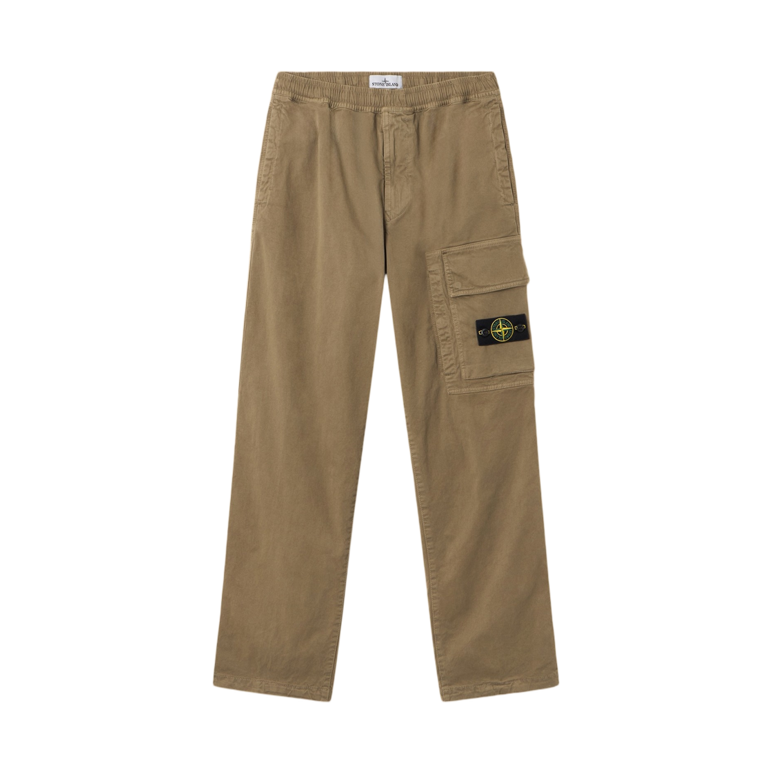 L2S1531000-36S00L1-V015G Stone Island 3100036 Stretch Organic Broken Twill Cotton Old Effect Loose-Fit Joggers with Drawstring Cuffs Military Green - 26FW