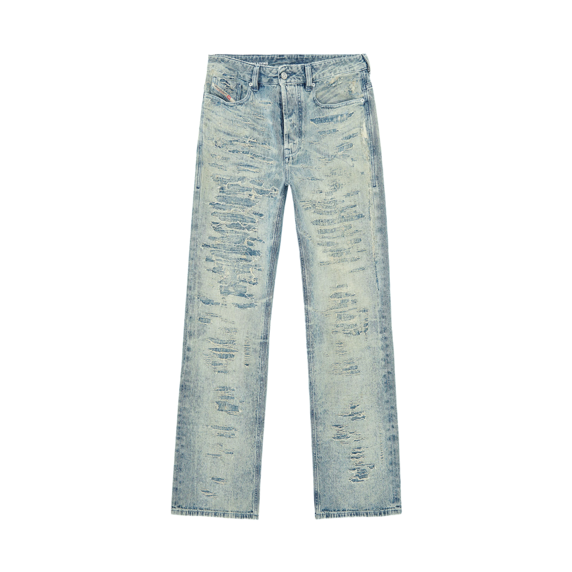 A15795068YM-01 Diesel Relaxed Jeans Regular Waist 1980 D-Eeper Medium Blue