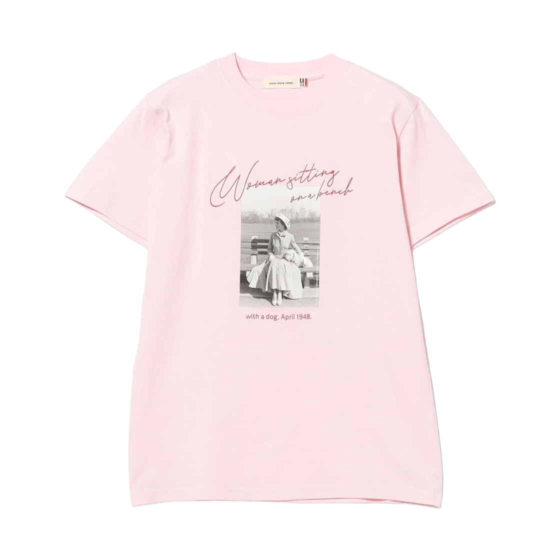 61-04-1706-545 (W) Ray Beams x Good Rock Speed Photo T-Shirt Pink