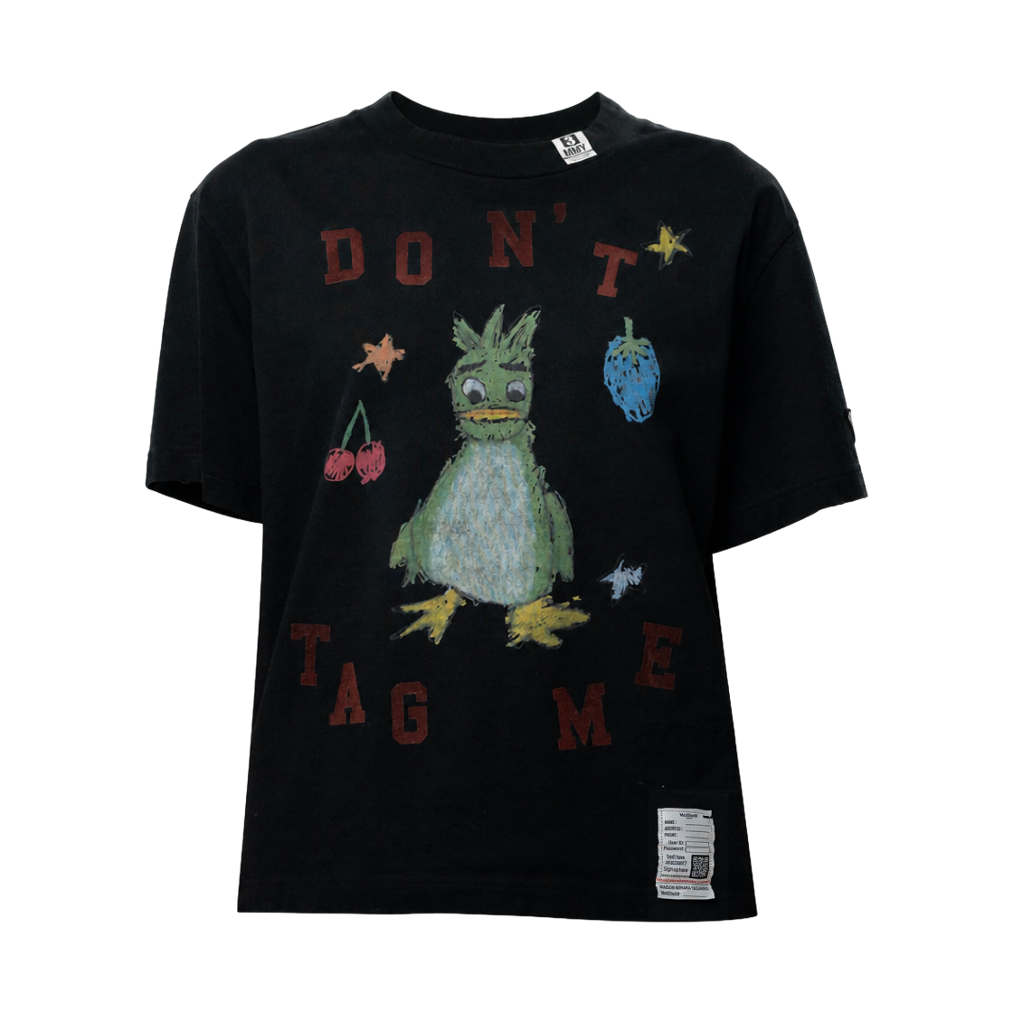 K17TS831 Maison Mihara Yasuhiro Leon Doodle Printed T-Shirt Black