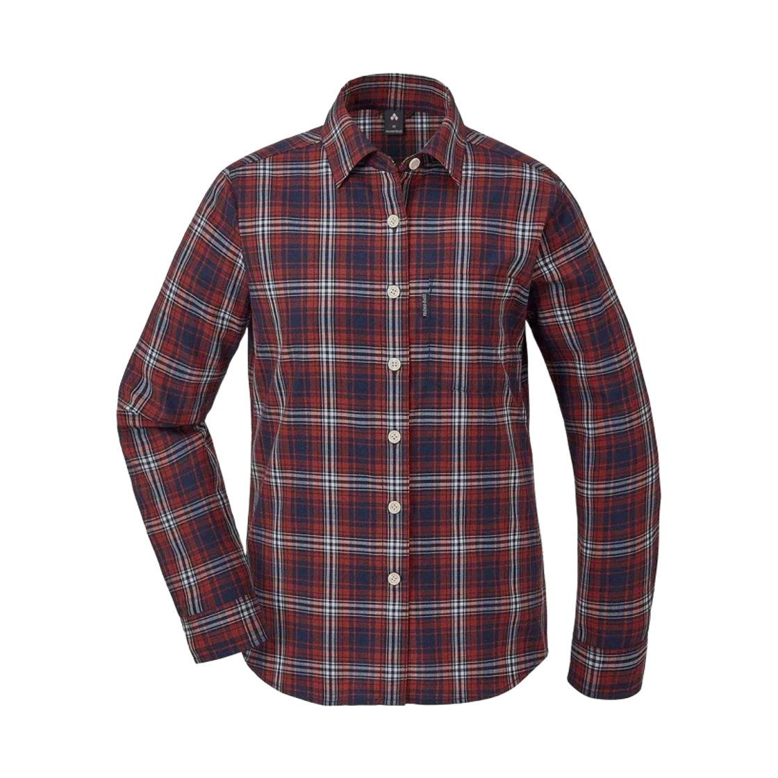 1114622 (W) Montbell Merino Wool Light Long Sleeve Shirt Red