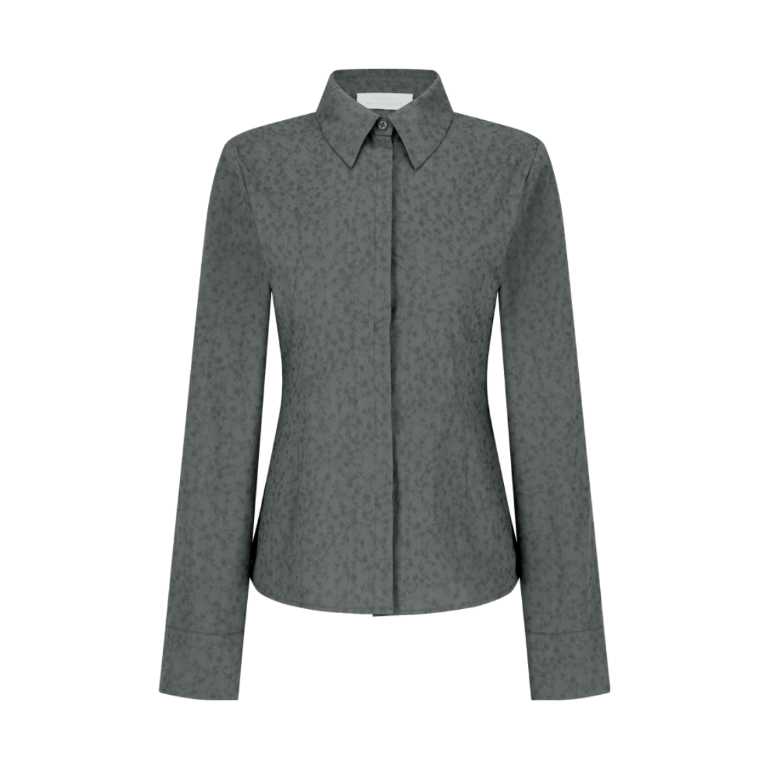 KW6DSHLAM22GY Amomento Women Floral Slim Shirt Grey - 26FW