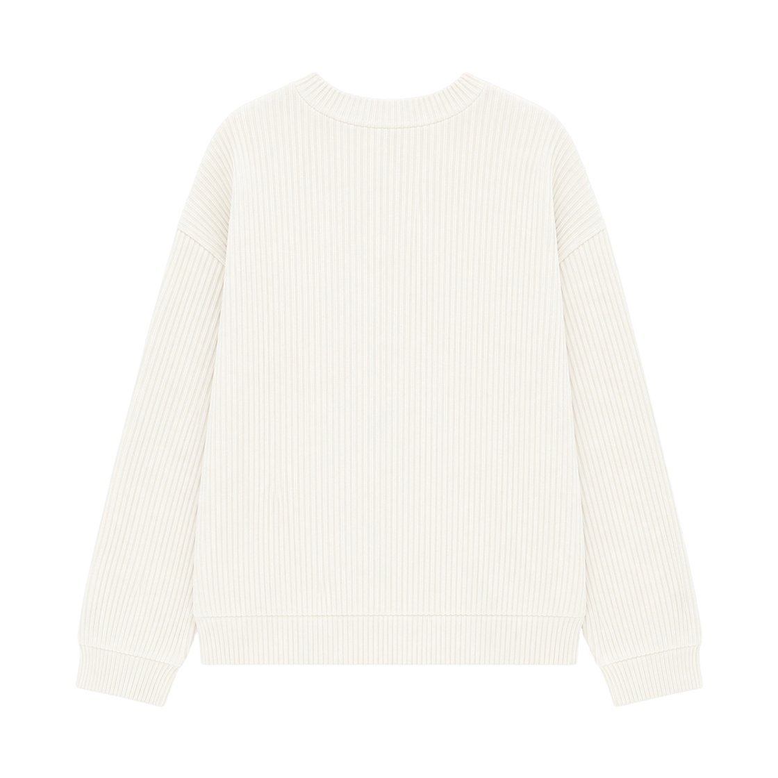 지크립 레귤러 핏 라운드넥 니트 맨투맨 스웨트셔츠  아이보리(GCLIP Regular Fit Round Neck Knit Sweatshirt Ivory) - 3