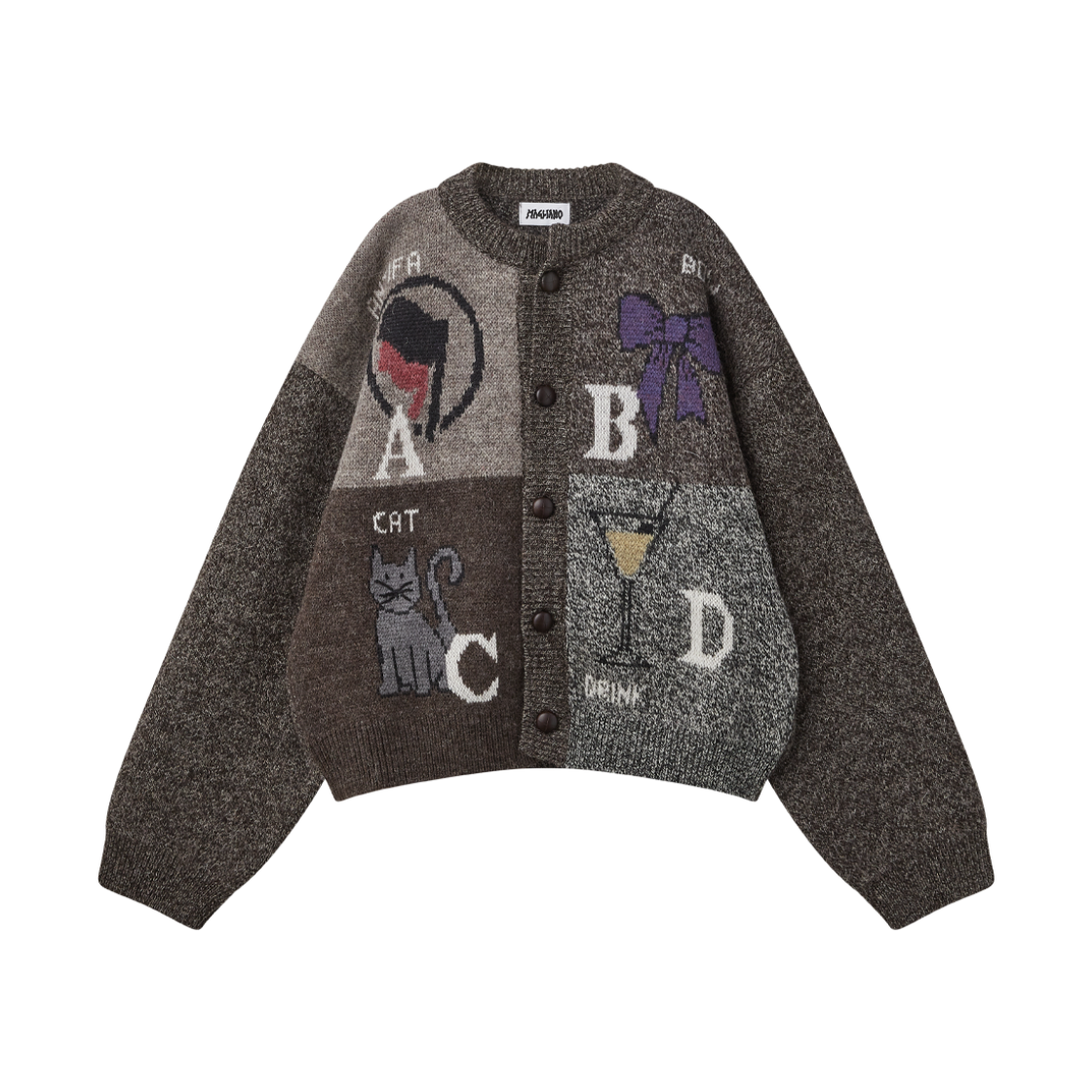 마리아노 ABCD 가디건 다크 믹스 - 26FW(Magliano ABCD Cardigan Dark Mix - 26FW) - 1