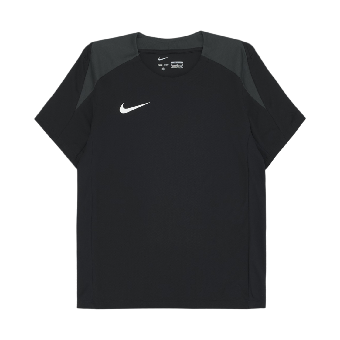 FN2400-010 Nike Dri-Fit Strike Short Sleeve Football Top Black White - Asia