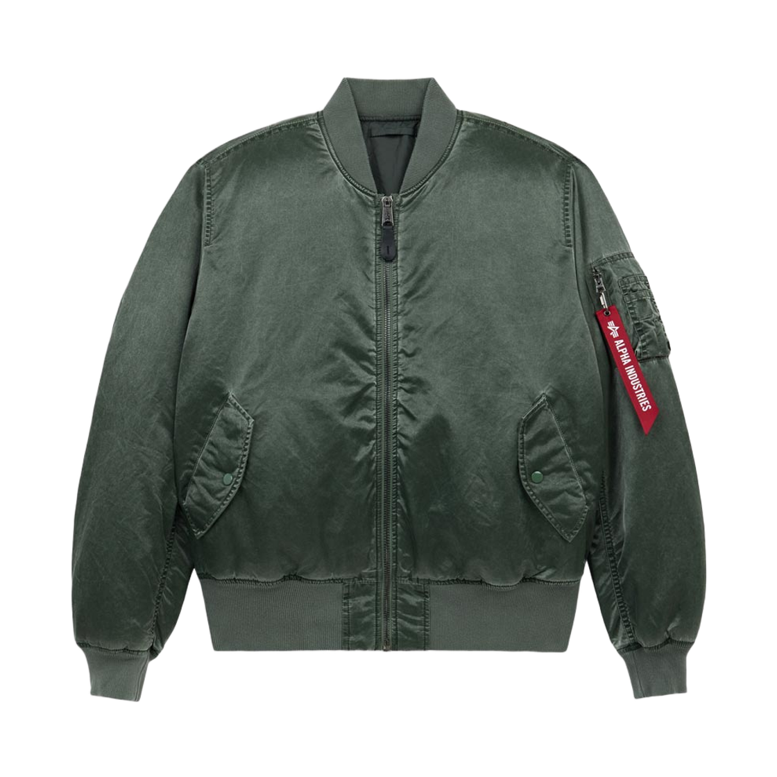 AI26I3000010DEF ALPHA INDUSTRIES MA-1 Heritage Fit Flight Jacket Battlewash Deep Forest