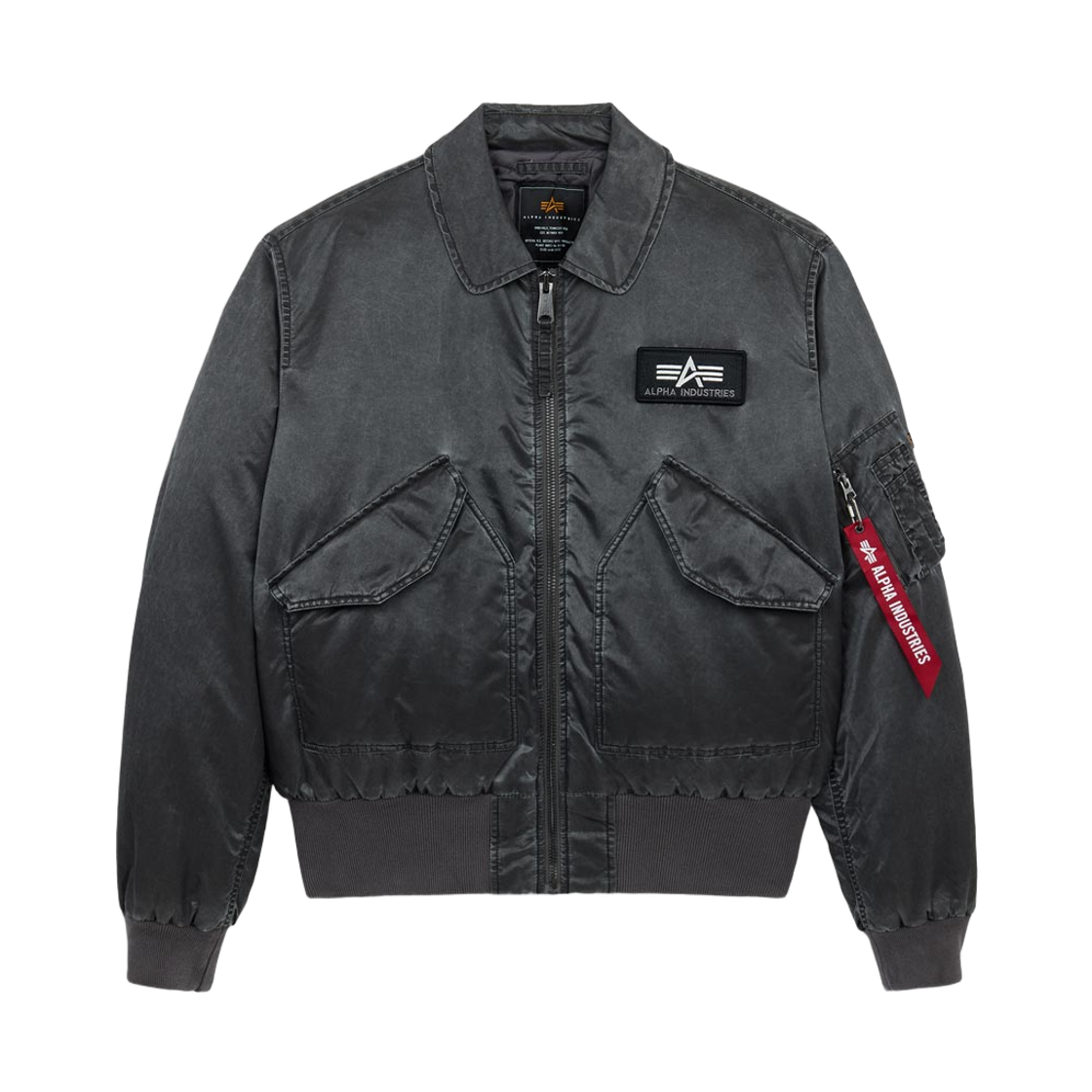 AI26I3000008BLK ALPHA INDUSTRIES Cwu 45/P Heritage Fit Flight Jacket Battlewash Black