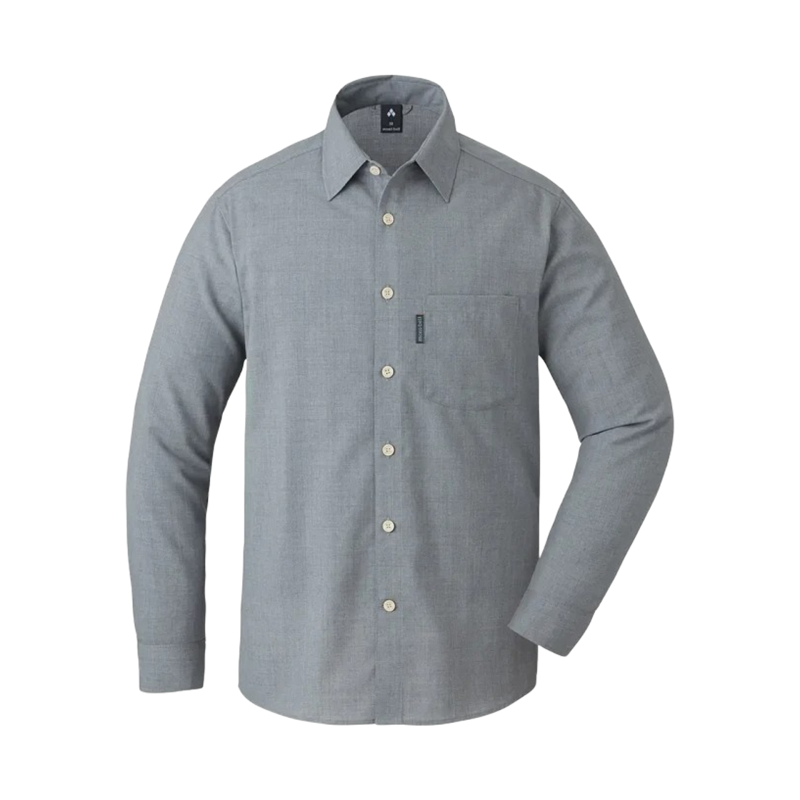 1114621 Montbell Merino Wool Light Long Sleeve Shirt Gray