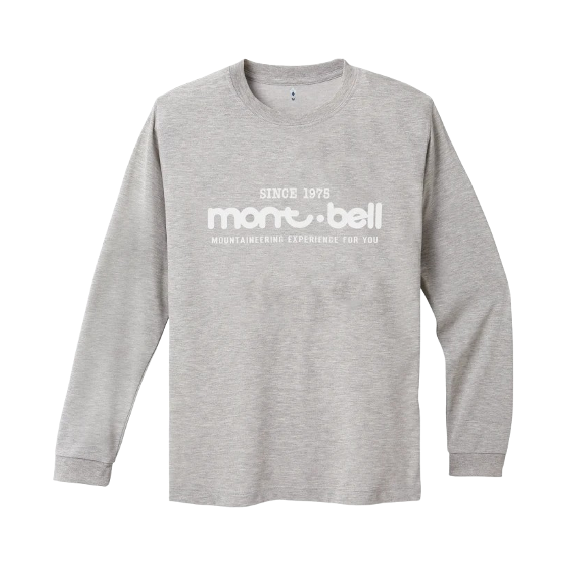 1114011 Montbell Wickron Logo 50th Anniversary Long Sleeve T-Shirt Light Gray