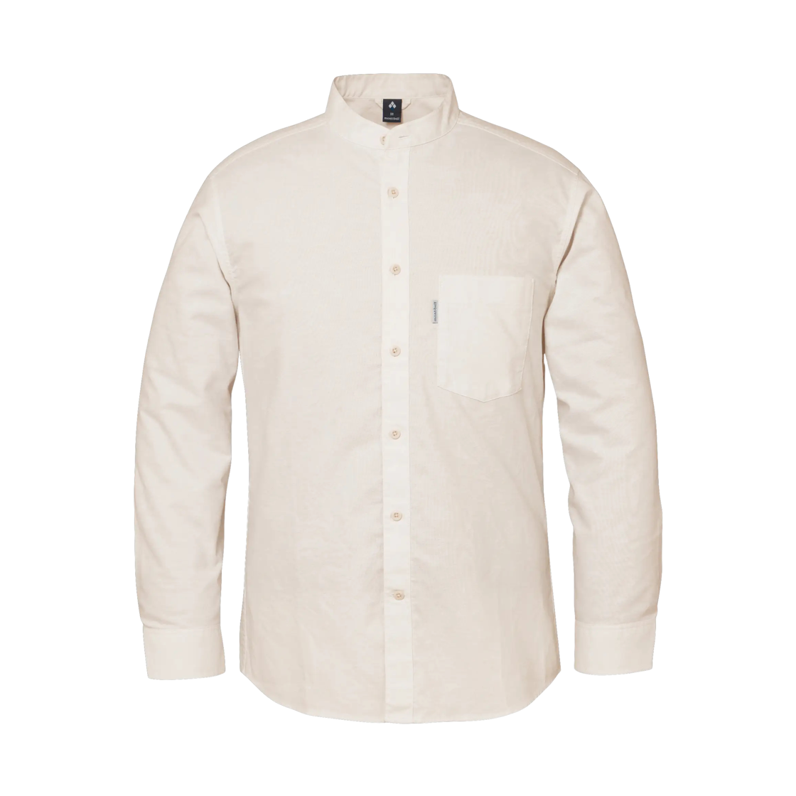 2104777 Montbell Core Spun Oxford Stand Collar Shirt Ivory
