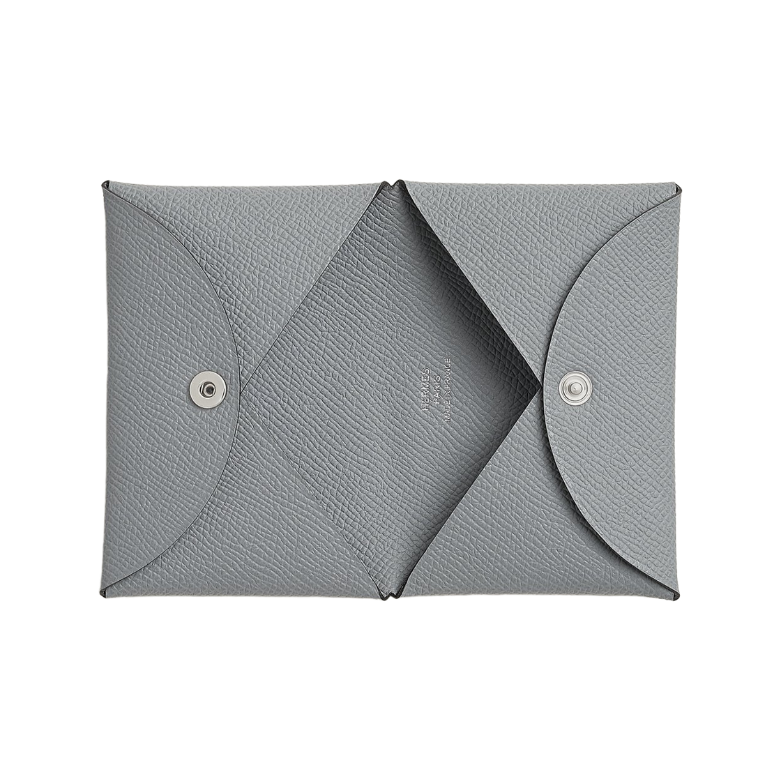 에르메스 칼비 카드 홀더 앱송 & 팔라듐 하드웨어 그리 팬틴(Hermes Calvi Card Holder Epsom & Palladium Gris Pantin) - 2