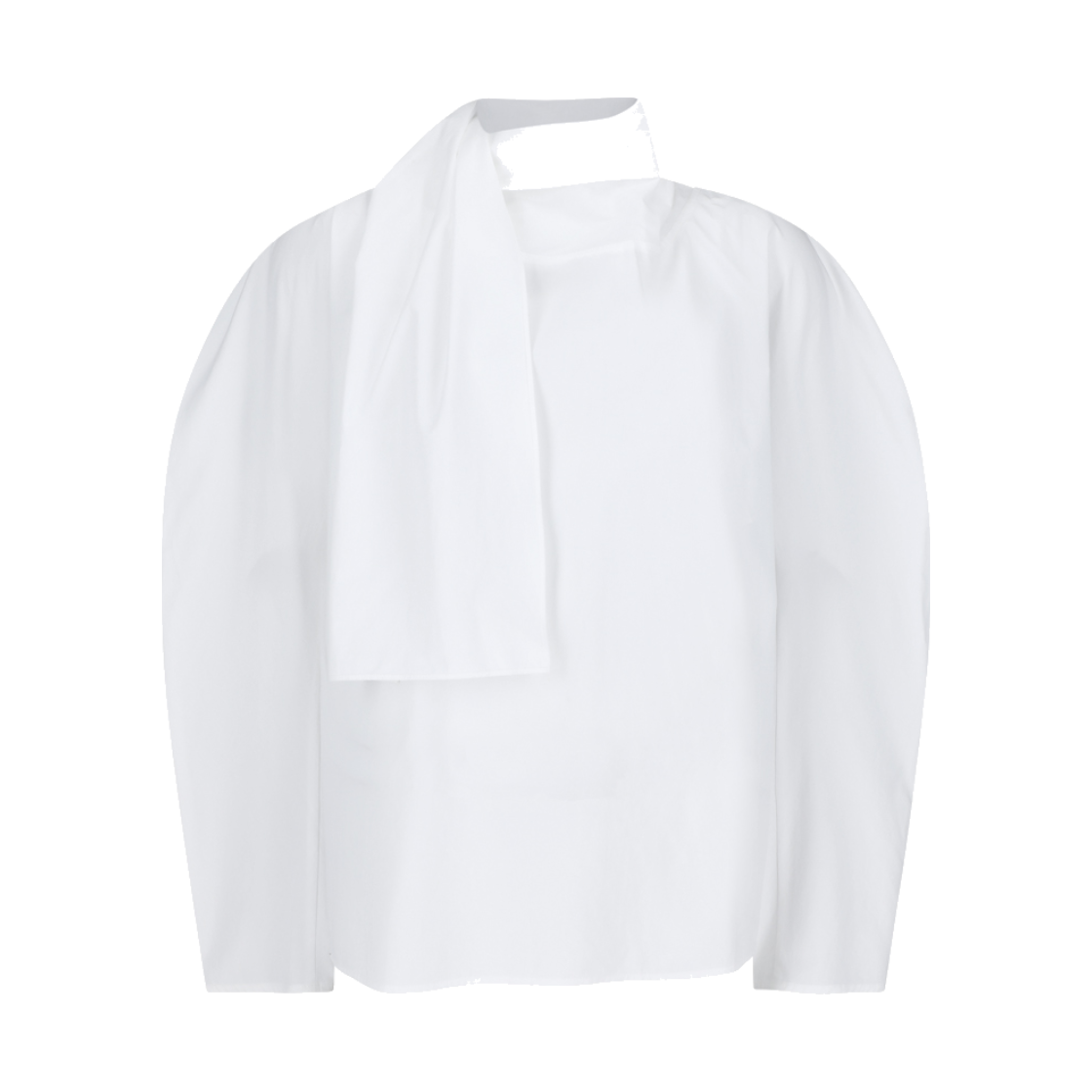 아모멘토 우먼 코튼 스카프 탑 화이트 - 26FW(Amomento Women Cotton Scarf Top White - 26FW) - 2