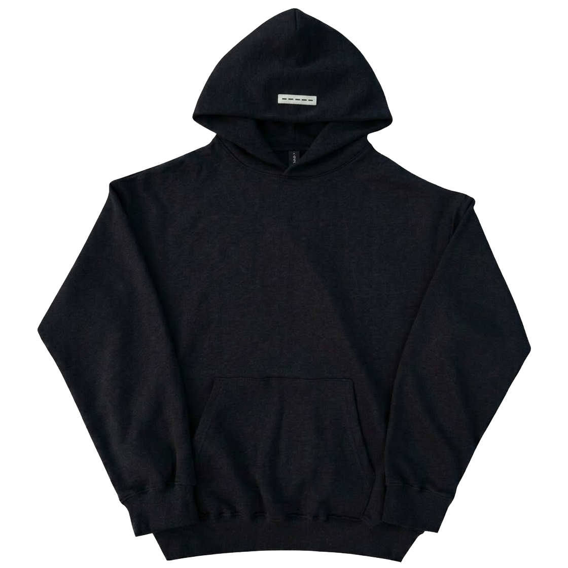 21SS300001TH ATTENTIONROW Soft Essential Fleece Lined Setup Hoodie Black