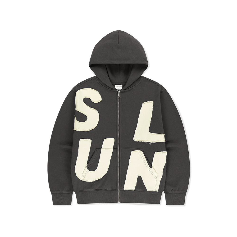 SLCO0TSWHZ02CH [5% 적립] sunlovetour Capital Brushed Zip Up Hoodie Charcoal