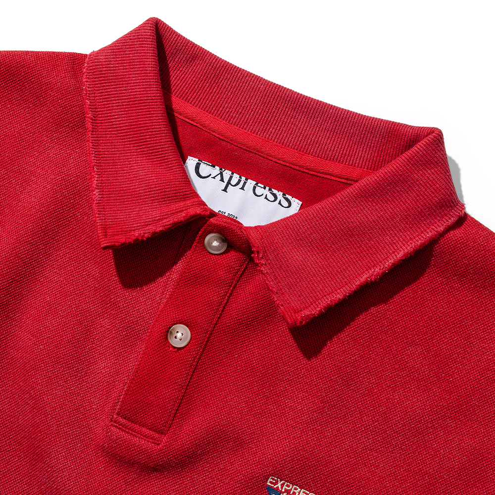익스프레스 홀리데이 알바트로스 워시드 피케 셔츠 레드(Express Holiday Albatross Washed Pique Shirt Red) - 3