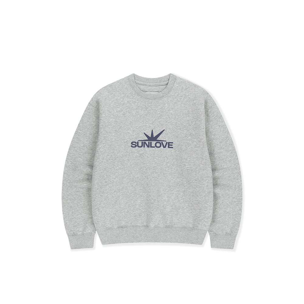 SL263TSWCW02HR [5% 적립] sunlovetour Daybreak Logo Crew Heather Grey
