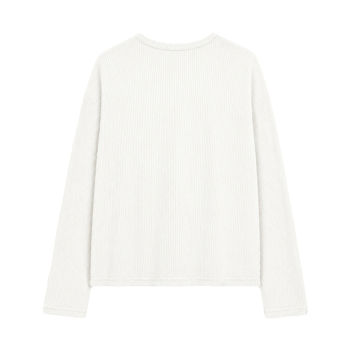 지크립 크루넥 와플 세미 크롭 롱 슬리브 티셔츠 아이보리(GCLIP Crewneck Waffle Semi-Crop Long Sleeve T-Shirt Ivory) - 3