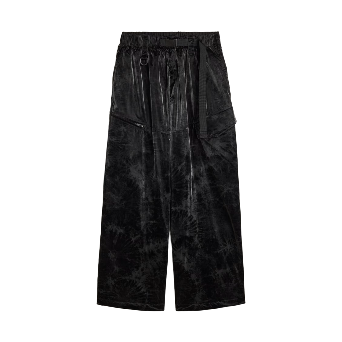 KW7104 Y-3 Marble Nylon Tapered Pants Black