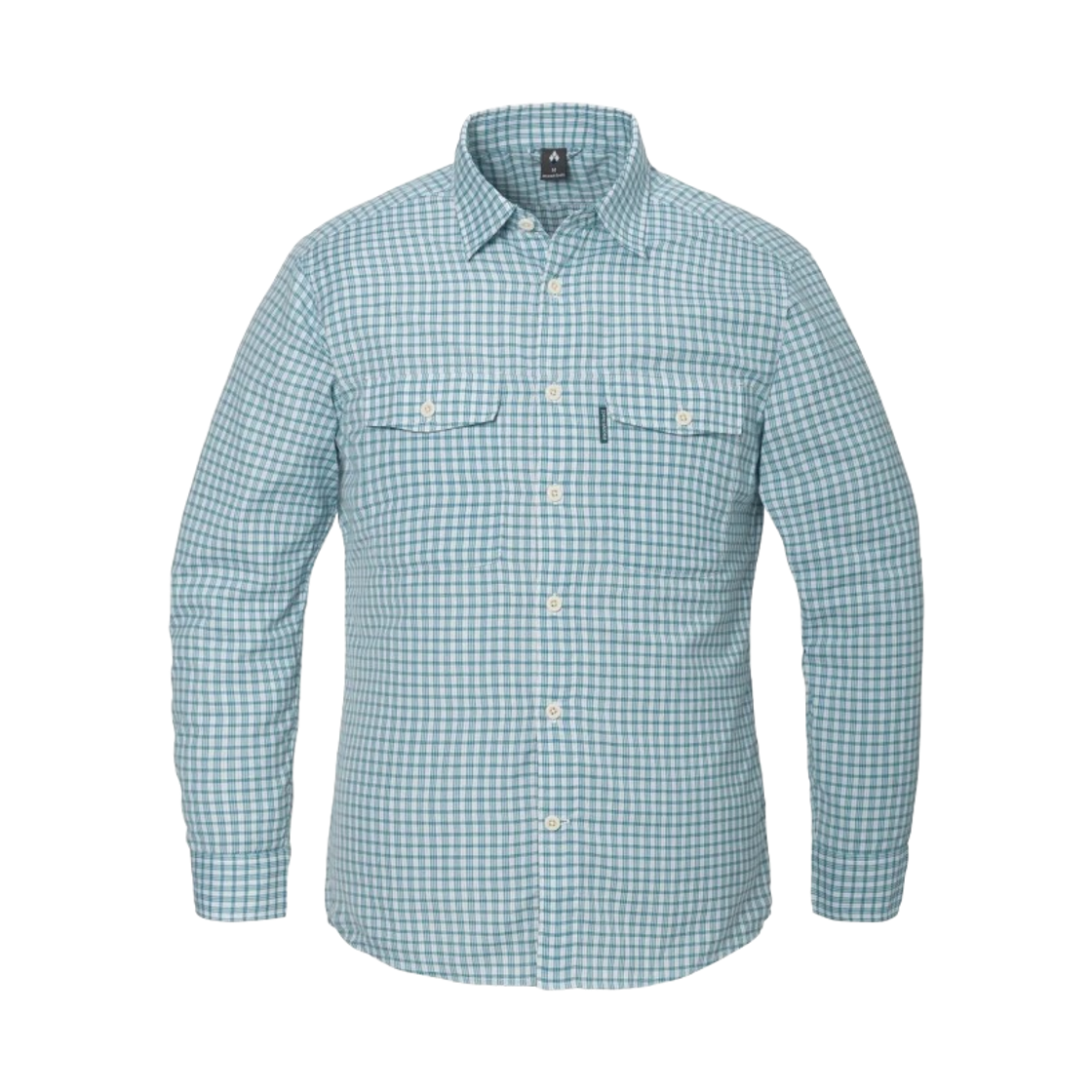 1114832 Montbell Wickron Light Double Pocket Long Sleeve Shirt Blue Green