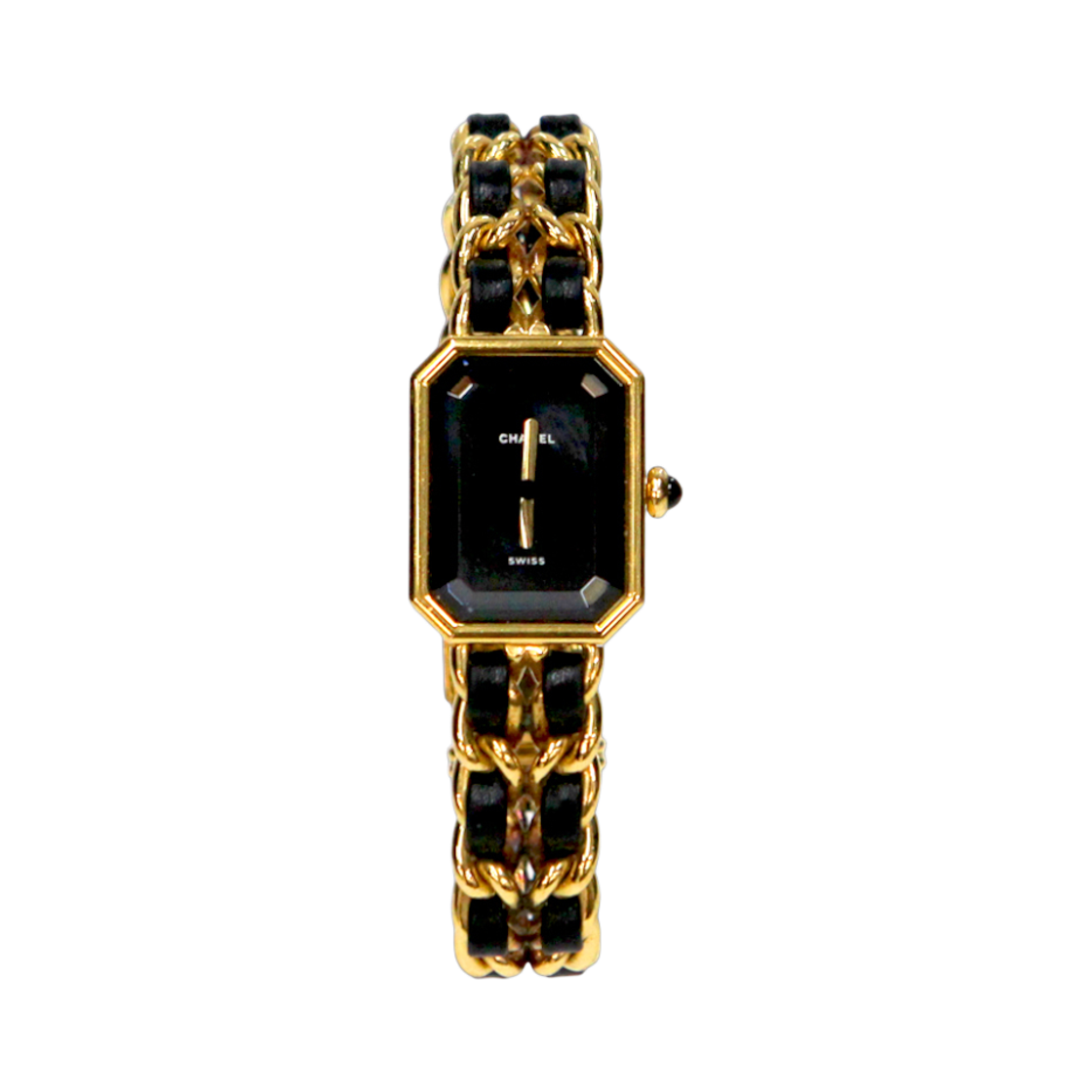 샤넬 프리미에르 에디션 오리지널 워치 옐로우 골드 블랙 레더(Chanel Première Edition Original Watch Yellow Gold & Black Leather)