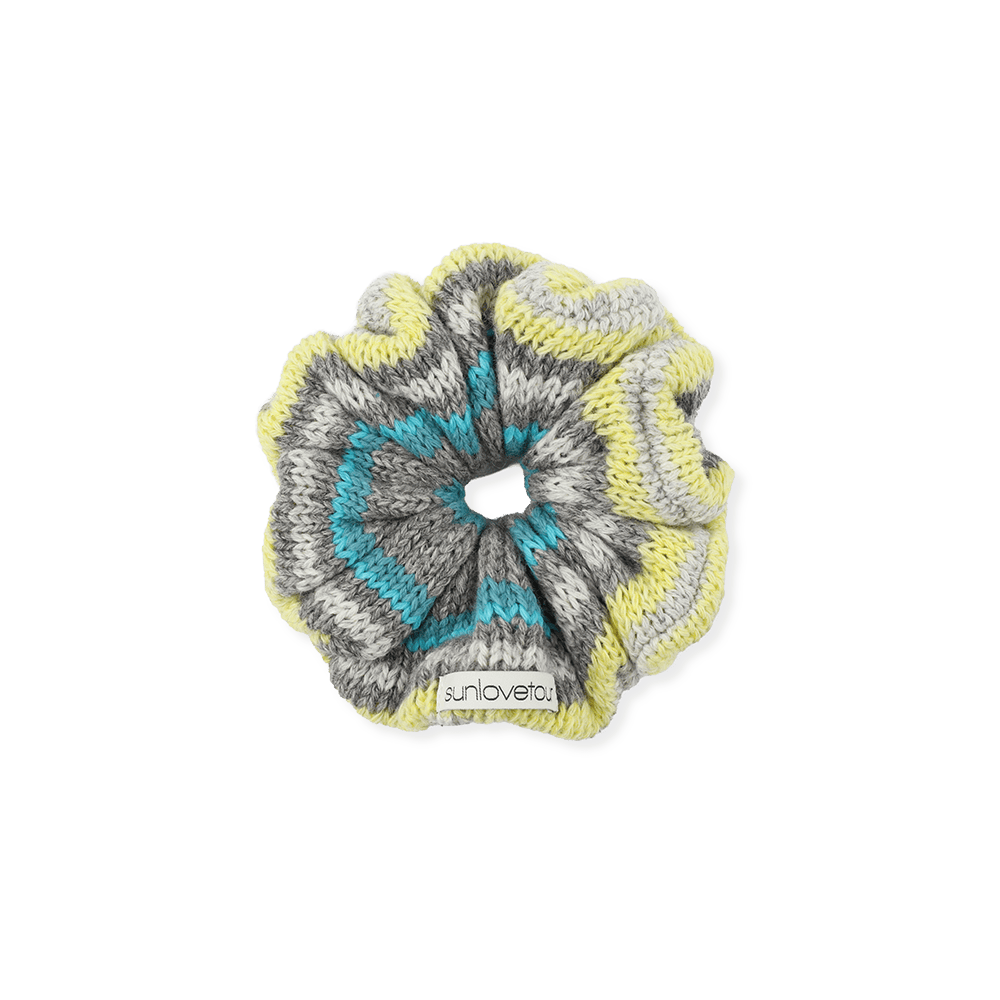 SL263KHWOT01HR [5% 적립] sunlovetour Crochet Scrunchie Heather Grey