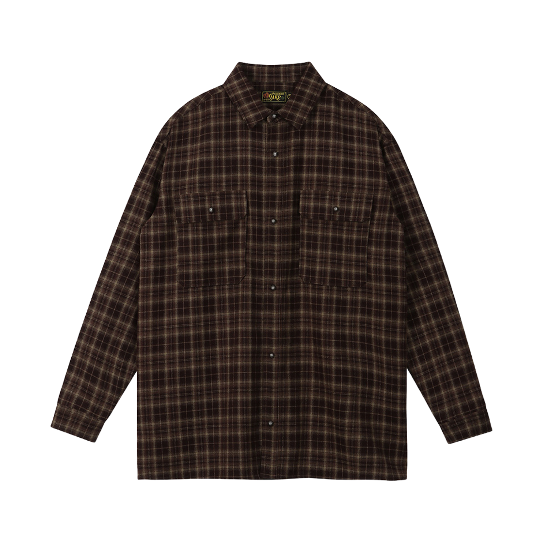 O26FFSH012KH OGARP Tartan Twin Pocket Check Shirts Khakibrown