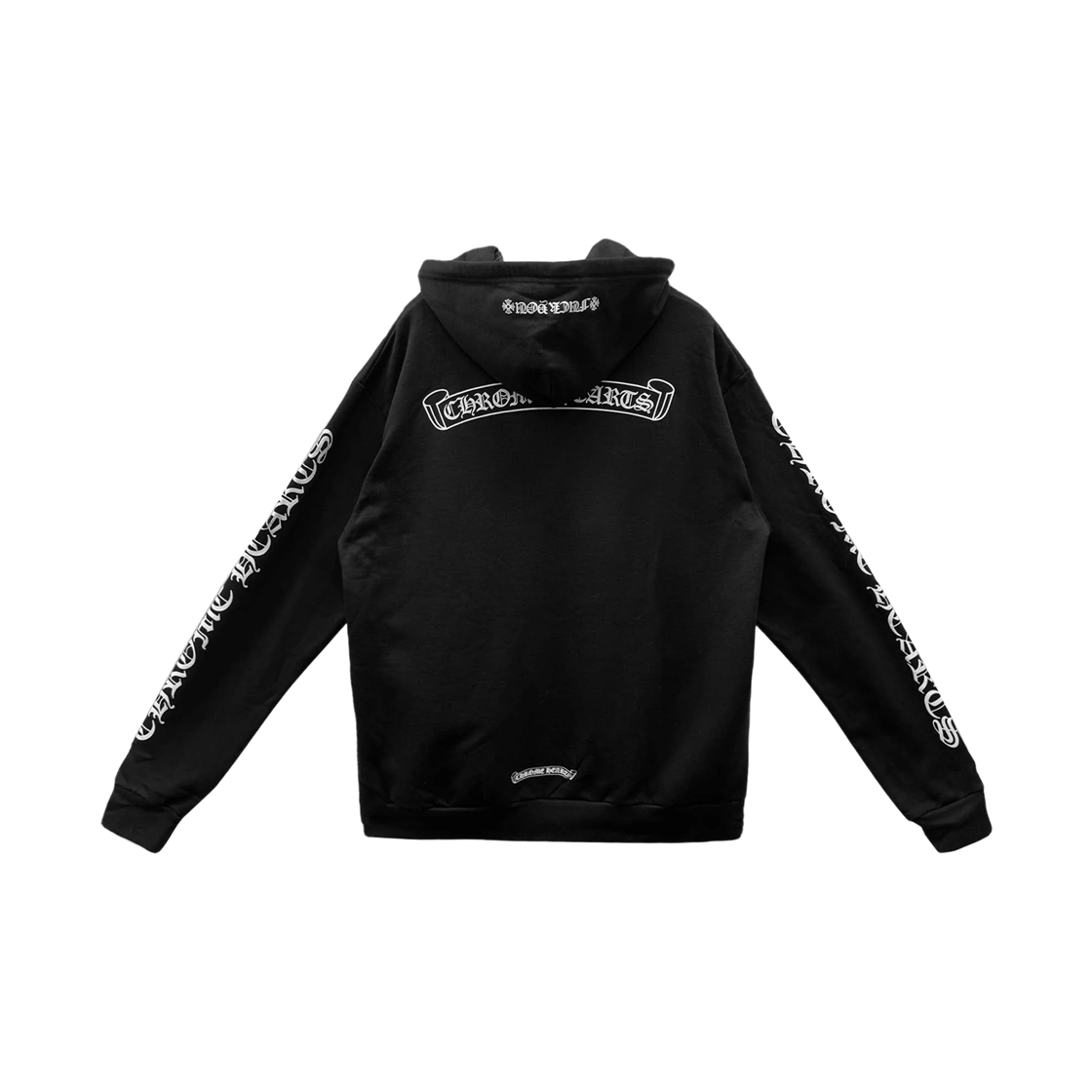 크롬하츠 스크롤 로고 퍽유 플리스 집업 후드 블랙(Chrome Hearts Scroll Logo Fuck You Fleece Zip-Up Hoodie Black) - 2