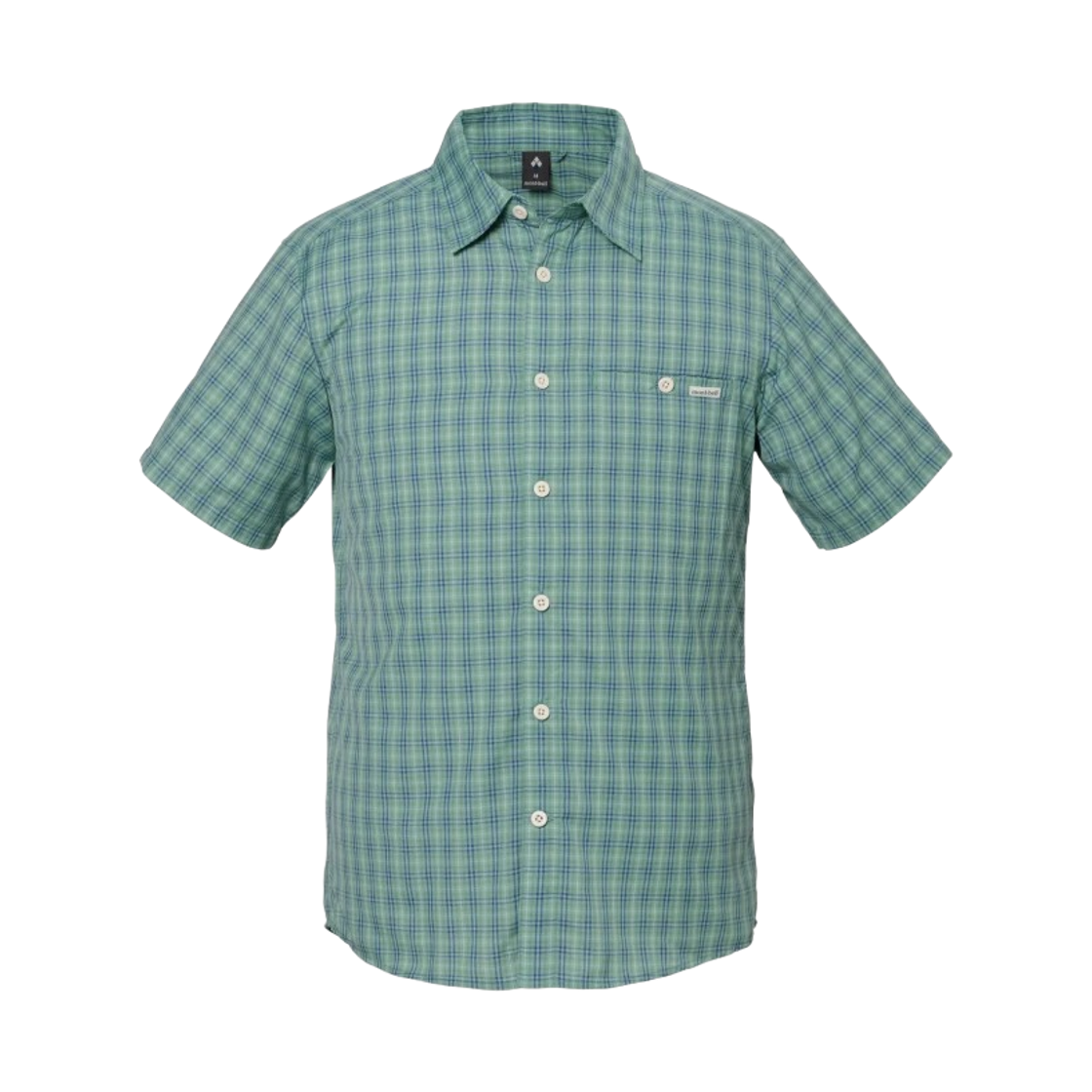 2304634 Montbell Wickron Light Single Pocket Short Sleeve Shirt Green