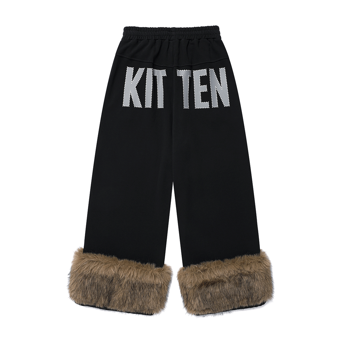카비시 퍼 키튼 와이드 스웨트 팬츠 블랙(CAVISH Fur Kitten Wide Sweat Pants Black)