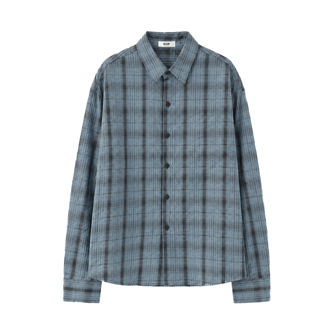 GC썸머 체크 크롭셔츠-스카이블루 GCLIP Seersucker Semi-Crop Glen Check Shirt Sky Blue