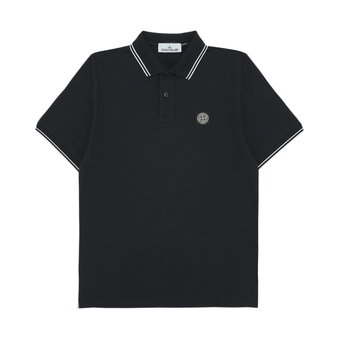 L1S1522000-10S0018-V0020 Stone Island 2200010 Organic Cotton Pique with Stretch Slim-Fit Short-Sleeve Polo with Compass Patch Navy Blue - 26SS