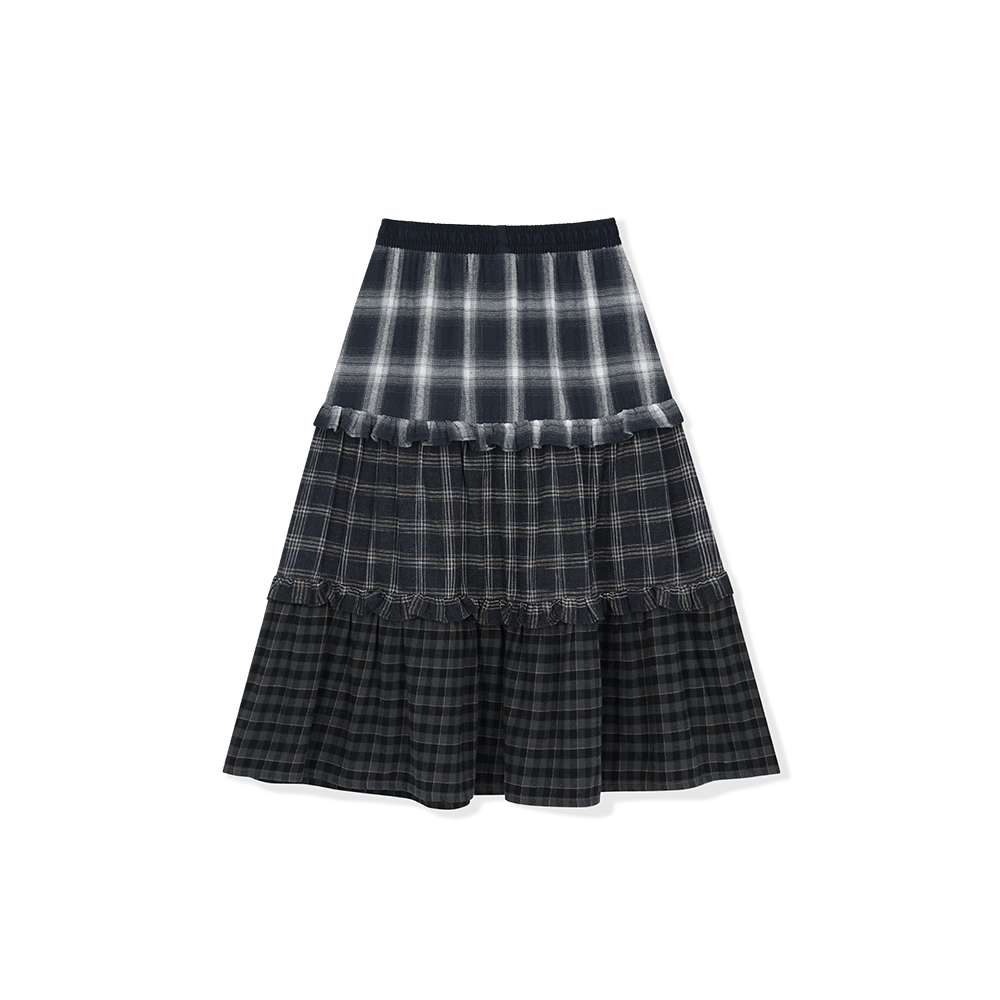 [5% 적립] 썬러브투어 우먼스 프릴 플란넬 롱 스커트 네이비([5% 적립] sunlovetour W Frill Flannel Long Skirt Navy) - 2