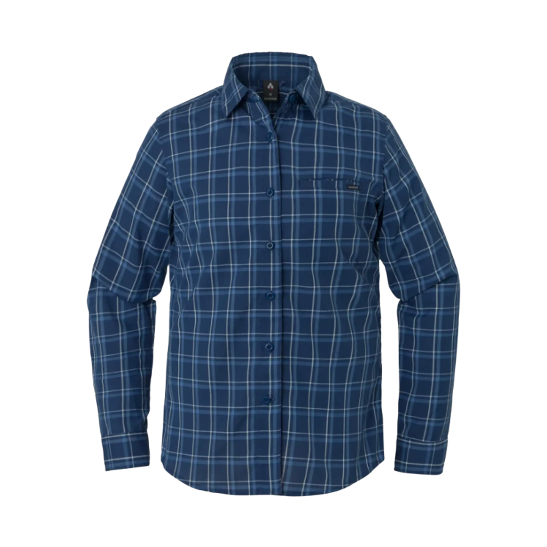 2304481 (W) Montbell Wickron Light Single Pocket Long Sleeve Shirt Navy