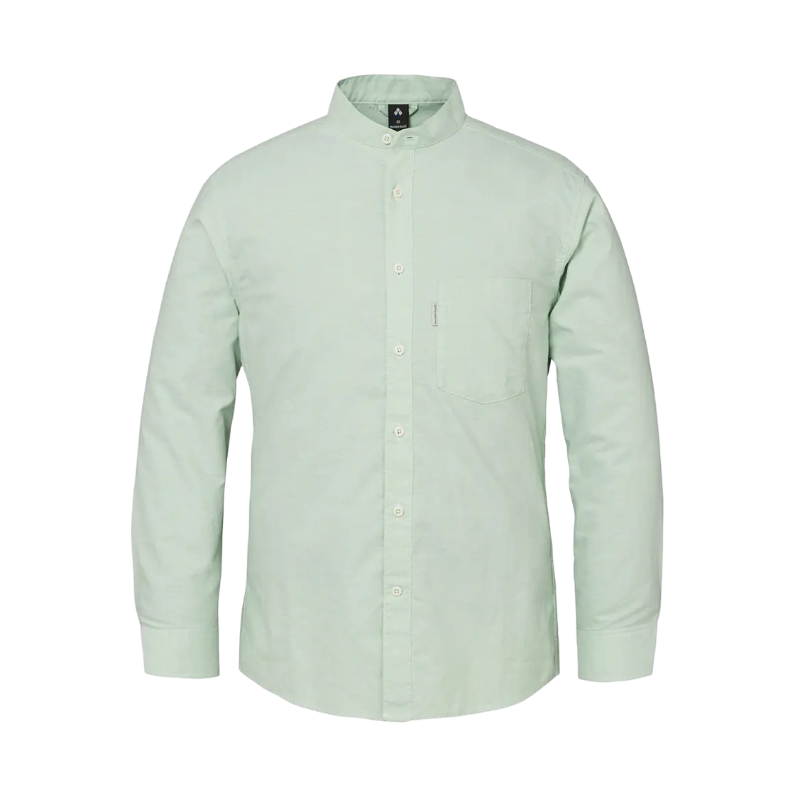 2104777 Montbell Core Spun Oxford Stand Collar Shirt Light Green