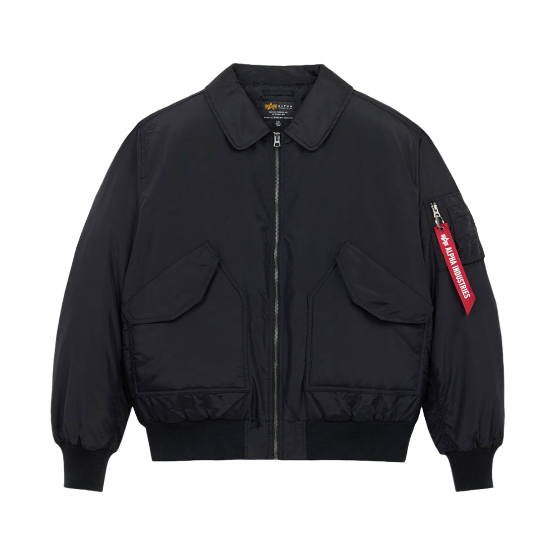 알파 인더스트리 CWU 45/P 릴렉스 핏 플라이트 자켓 옥스포드 블랙(ALPHA INDUSTRIES CWU 45/P Relaxed Fit Flight Jacket Oxford Black)