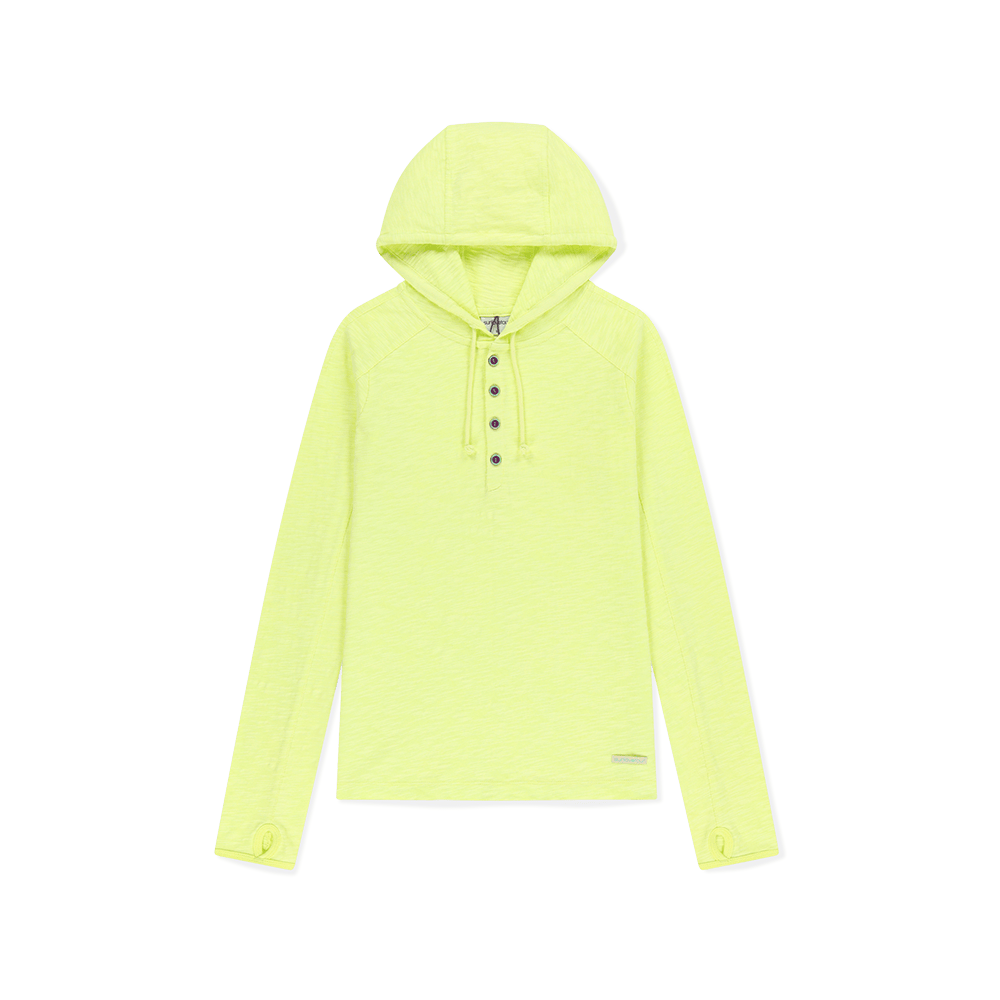 SL263TTSLT01LM [5% 적립] sunlovetour Slub Hooded LS Tee Lemon