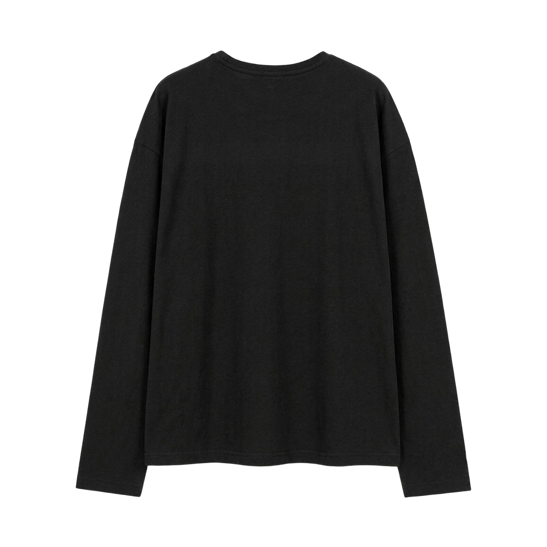 지크립 헨리넥 세미 크롭 데일리 롱 슬리브 티셔츠 블랙(GCLIP Henley Neck Semi-Crop Daily Long Sleeve T-Shirt Black) - 3