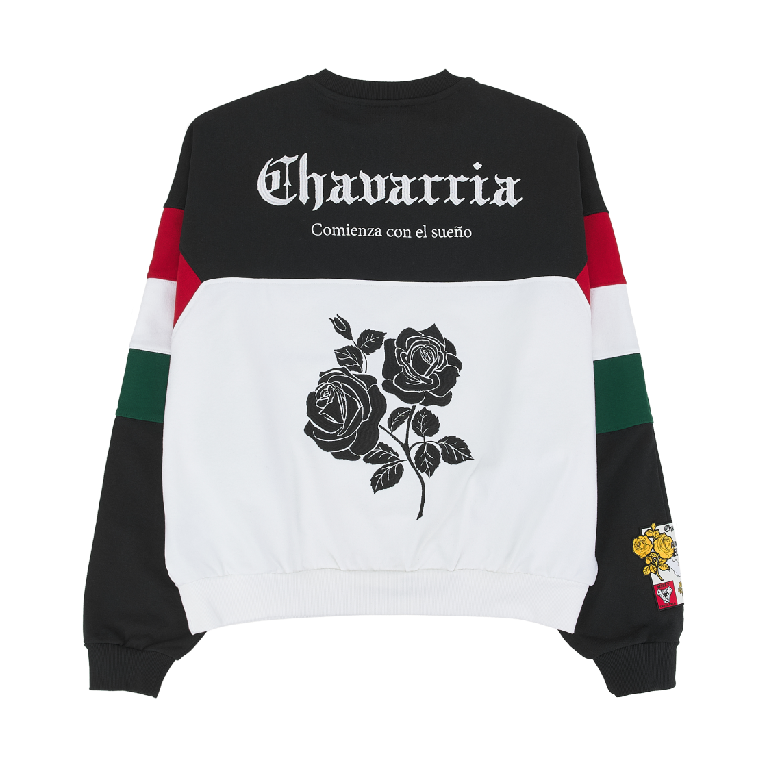 아디다스 x 윌리 차바리아 플리스 크루넥 스웨트셔츠 블랙 화이트 - US 사이즈(Adidas x Willy Chavarria Fleece Crewneck Sweatshirt Black White - US Sizing) - 2