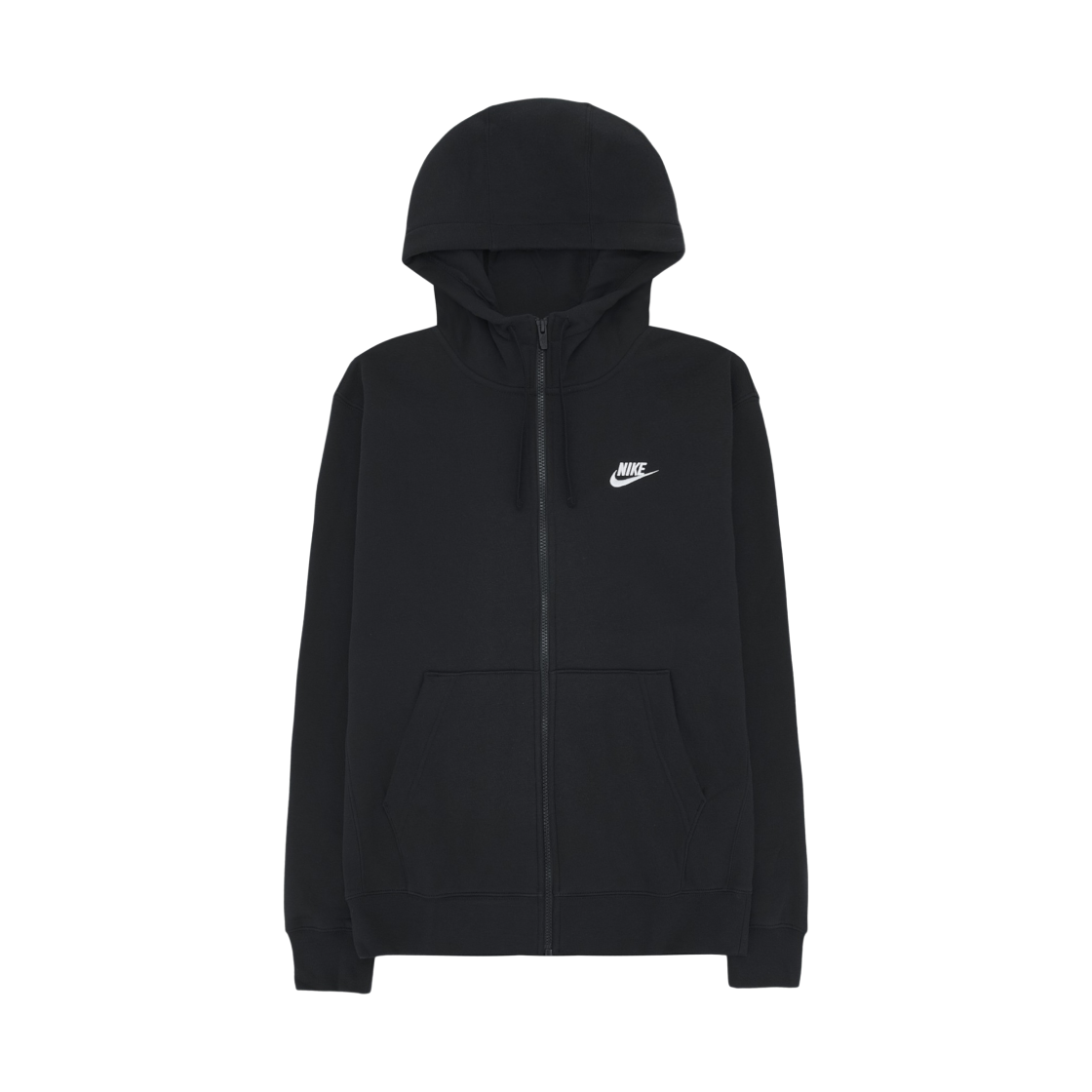BV2646-010 Nike NSW Club Fleece Full Zip Hoodie Black - Asia
