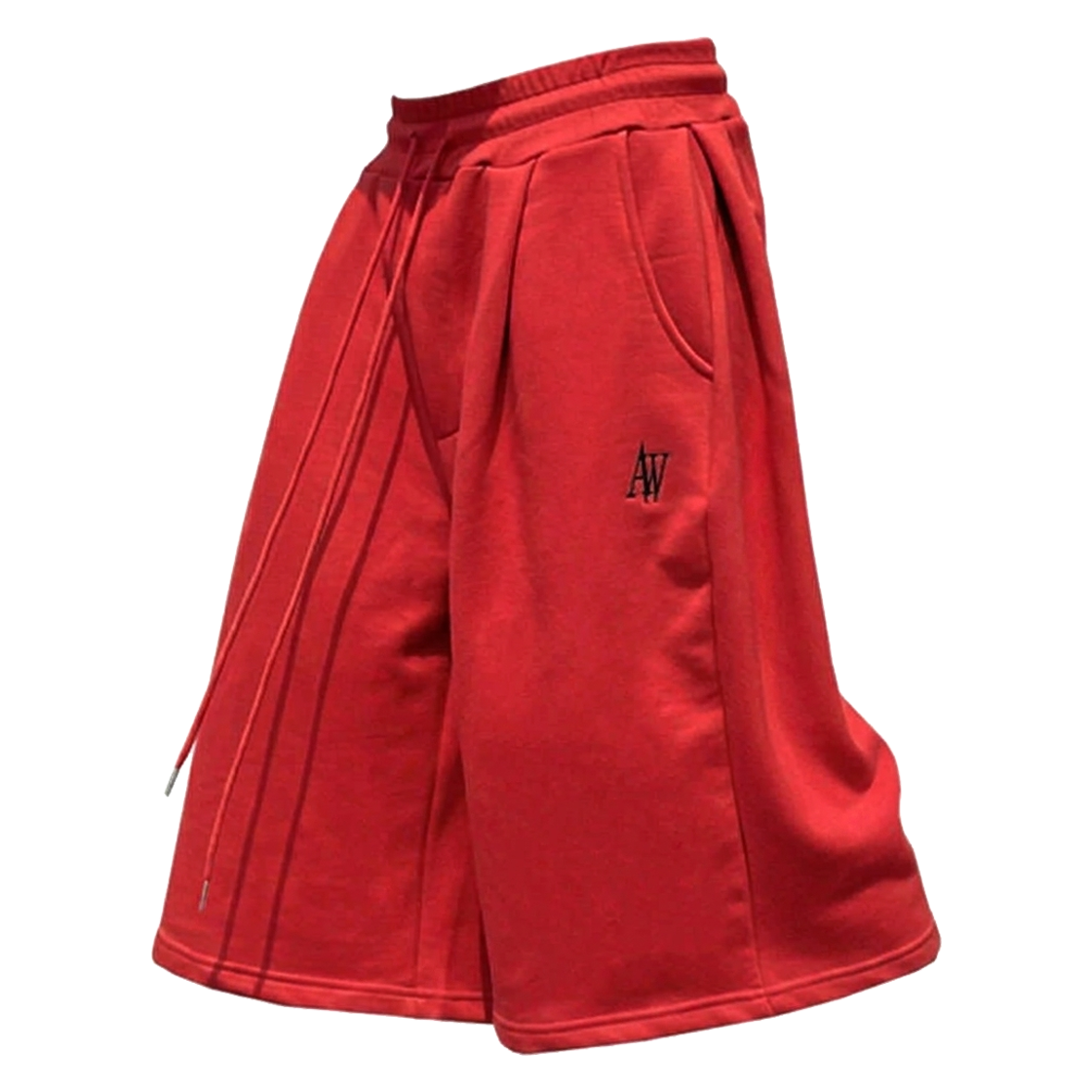 Edition1_19 ATTENTIONROW Edition1. 3-tuck balloon fit Bermuda training shorts red