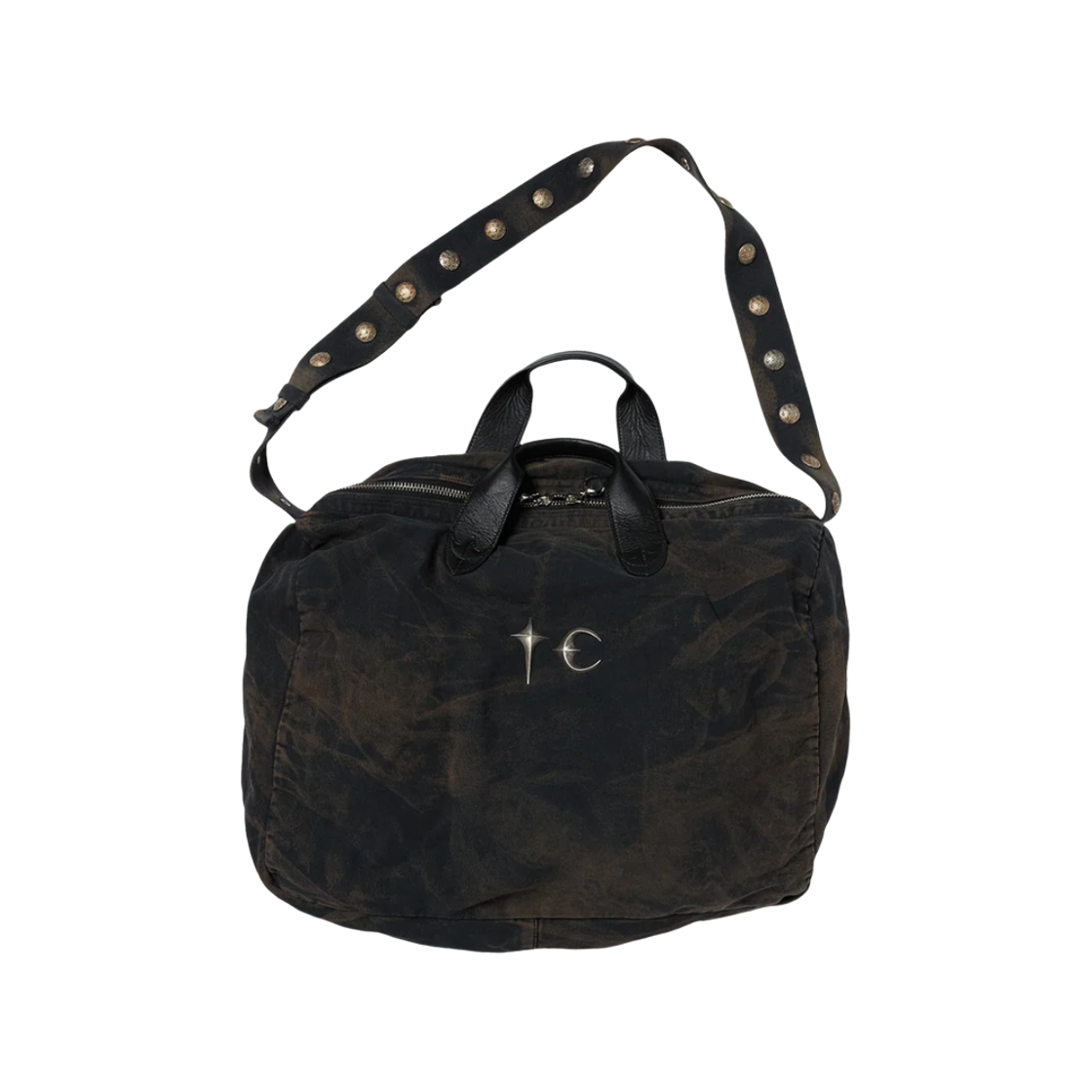 - Thug Club Two Tone Washed Canvas Crossbody Bag Rust Black