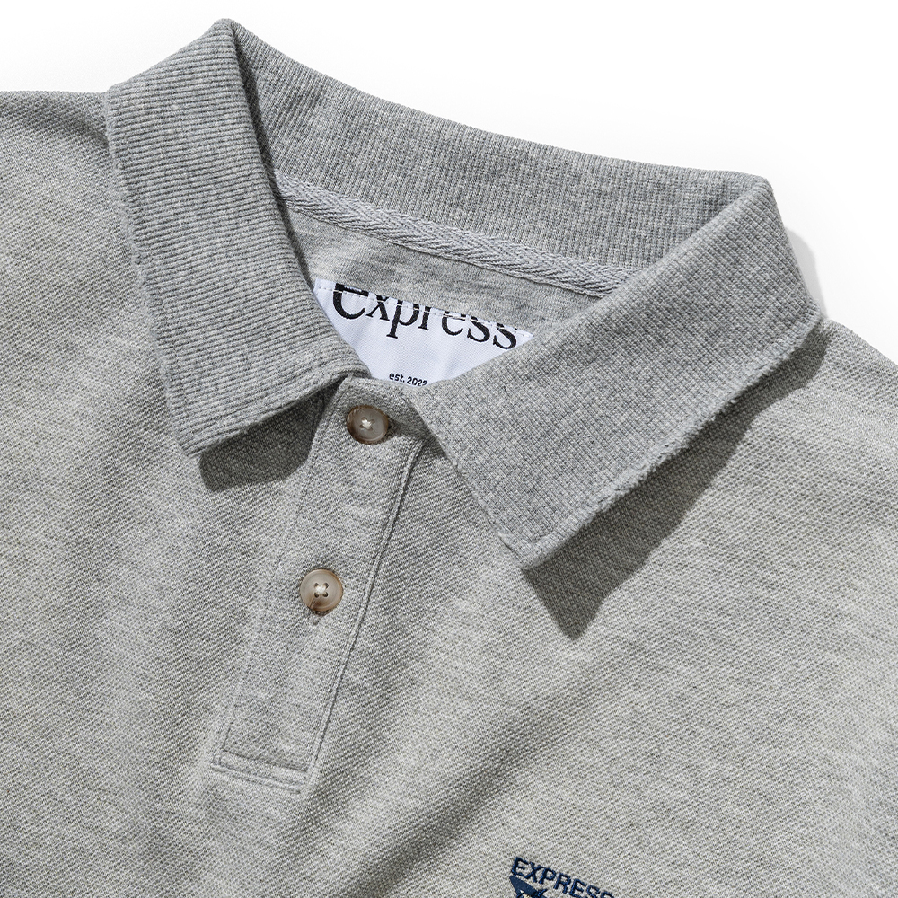 익스프레스 홀리데이 알바트로스 워시드 피케 셔츠 멜란지 그레이(Express Holiday Albatross Washed Pique Shirt Melange Grey) - 3