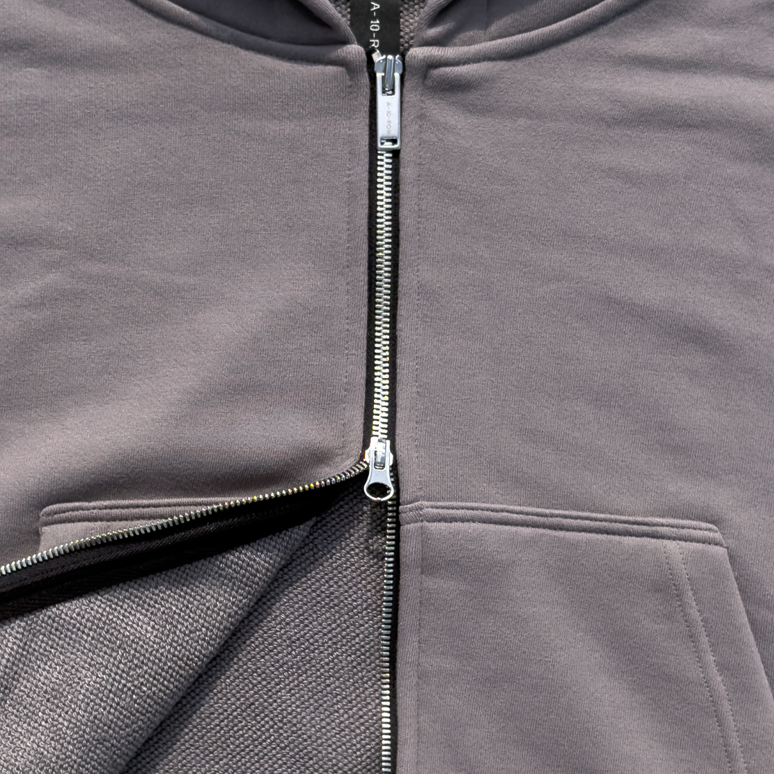 어텐션로우 에디션8. 다이아 스웨트 투웨이 크롭 후드집업 보스턴 카키(ATTENTIONROW Edition 8. DIA Sweat Two-Way Cropped Hoodie Zip-up Boston Khaki) - 3