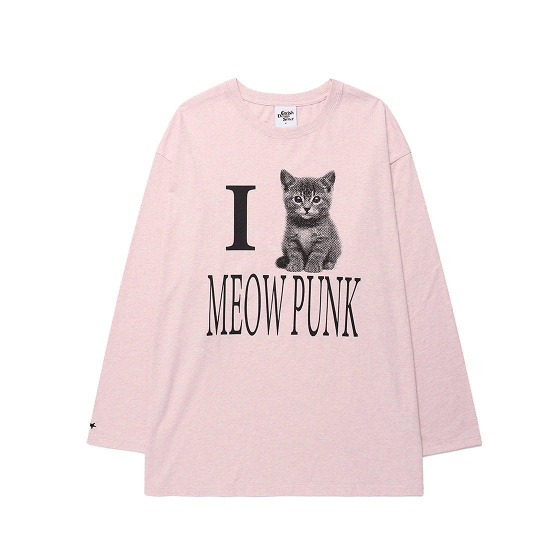 카비시 아이 러브 미야오 펑크 LS 티셔츠 핑크(CAVISH I Love Meow Punk LS Tee Pink)