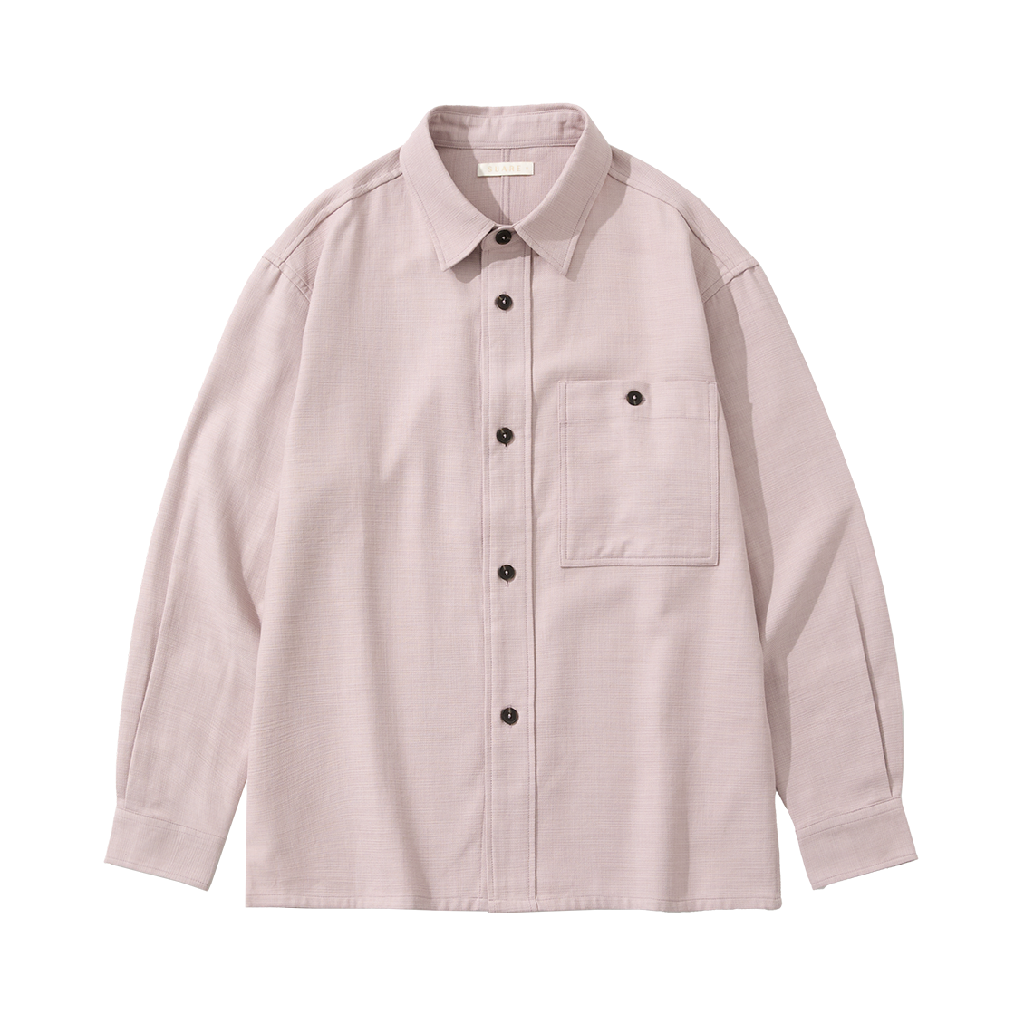 SBF3SH03WAP (W) Natural Texture Oversized Shirt Ash Pink